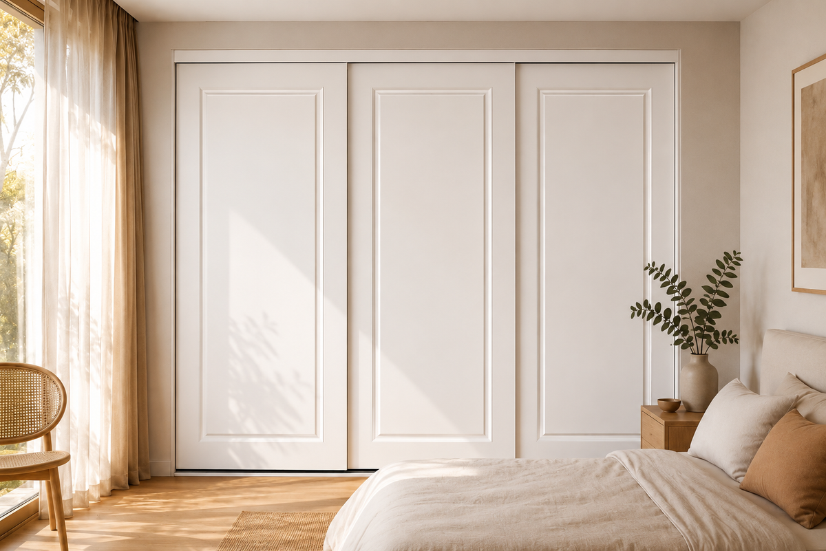 MDF Routed Sliding Wardrobe Doors — Colonial 1