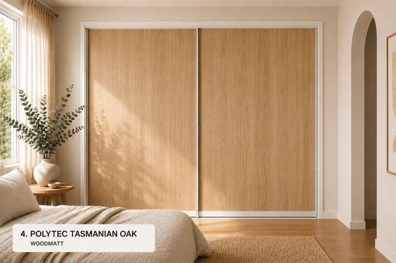 Polytec Sliding Wardrobe Doors — Tasmanian Oak