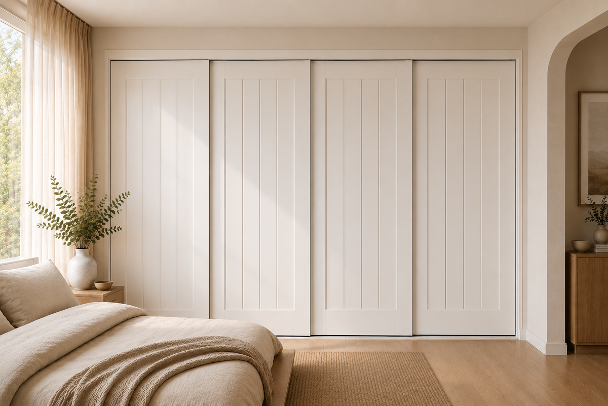 MDF Routed Sliding Wardrobe Doors — York