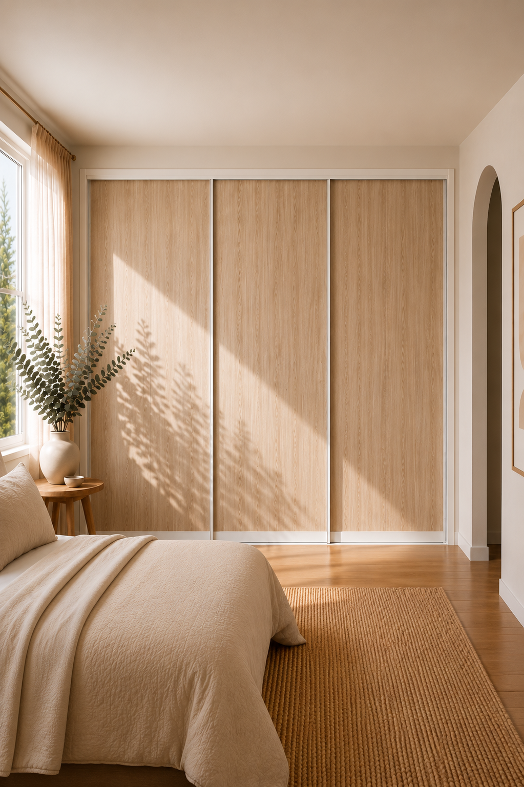 Polytec Sliding Wardrobe Doors — Angora Oak