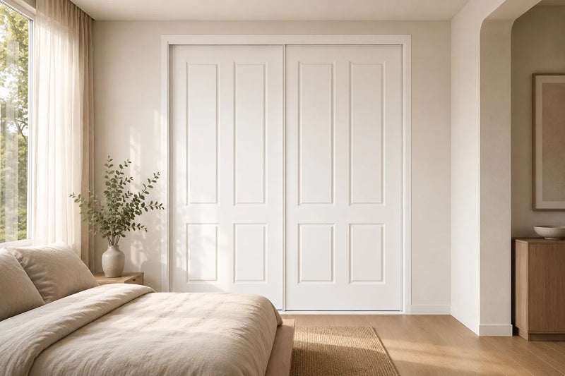 MDF Routed Sliding Wardrobe Doors — Colonial 4