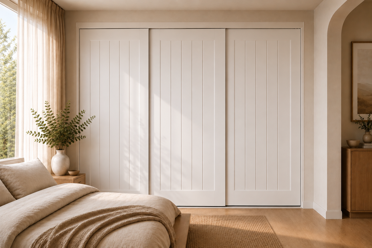 MDF Routed Sliding Wardrobe Doors — York