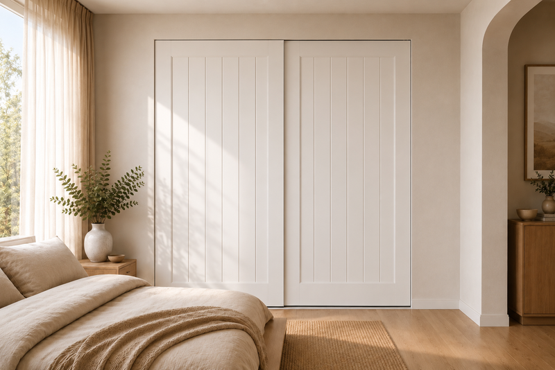 MDF Routed Sliding Wardrobe Doors — York