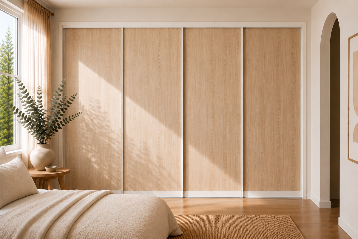 Polytec Sliding Wardrobe Doors — Angora Oak