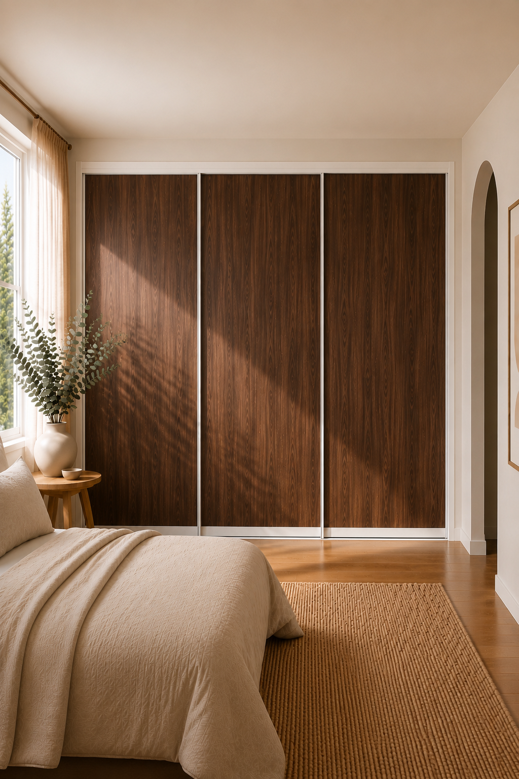 Polytec Sliding Wardrobe Doors — Perugian Walnut
