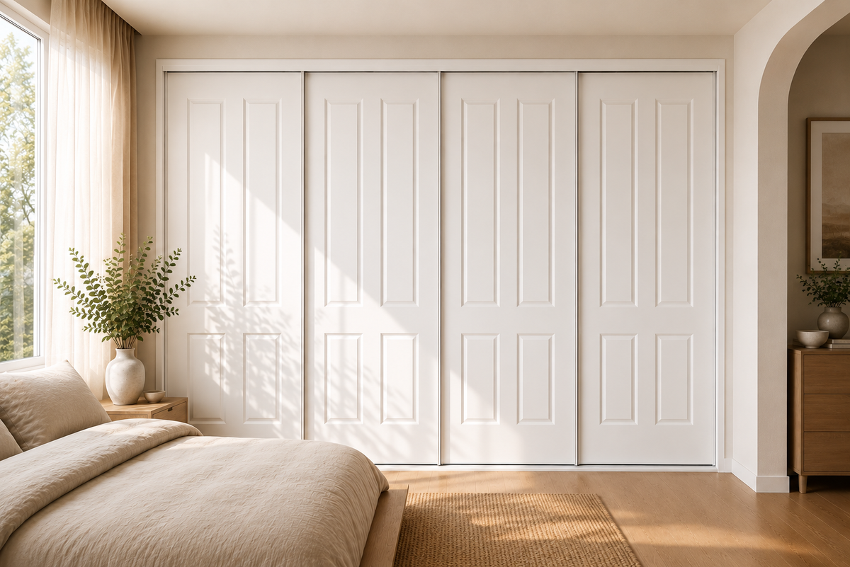 MDF Routed Sliding Wardrobe Doors — Colonial 4