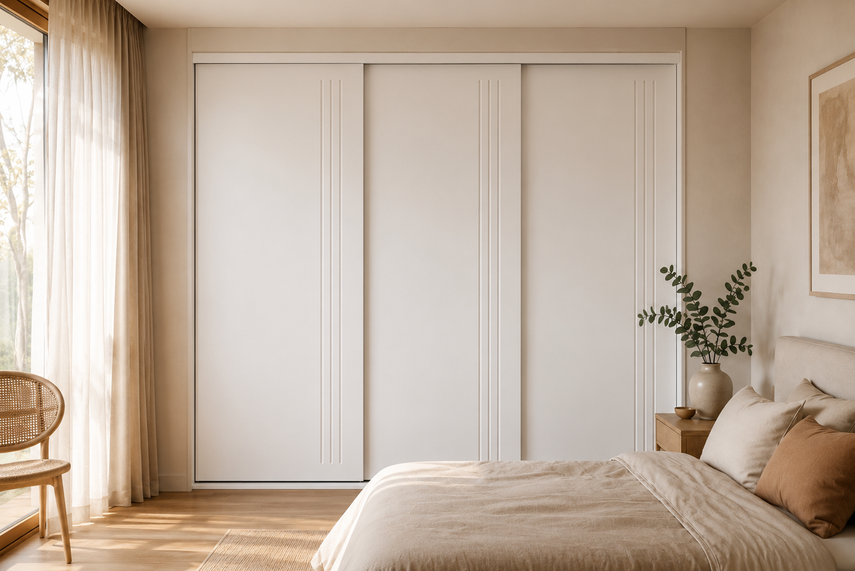 MDF Routed Sliding Wardrobe Doors — Sandringham