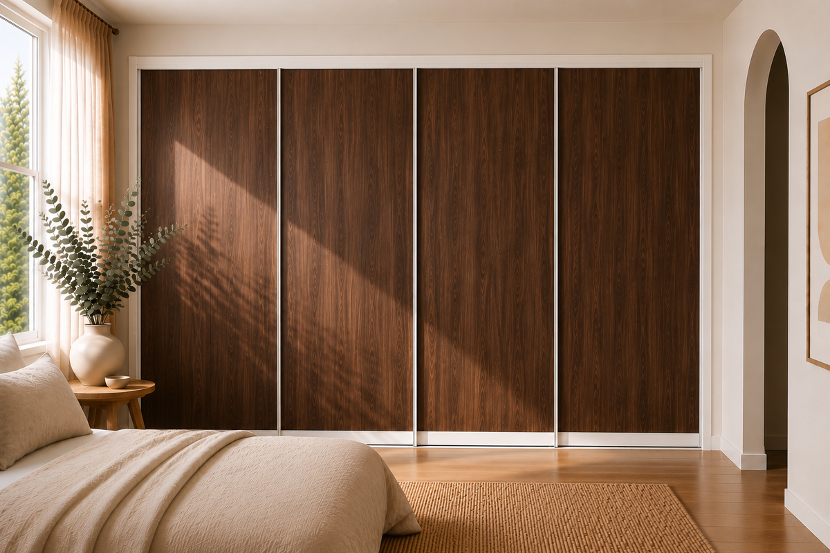 Polytec Sliding Wardrobe Doors — Perugian Walnut