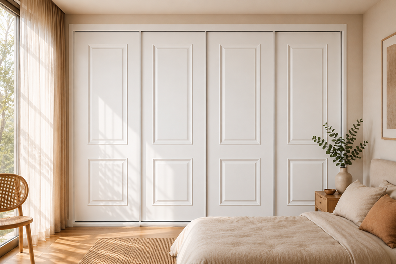MDF Routed Sliding Wardrobe Doors — Colonial 2