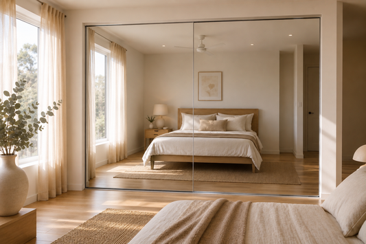 Frameless Sliding Wardrobe Doors — Mirror