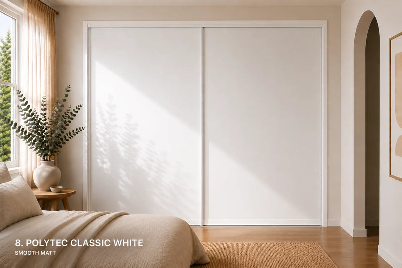 Polytec Sliding Wardrobe Doors — Classic White