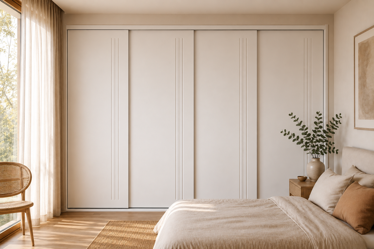 MDF Routed Sliding Wardrobe Doors — Sandringham