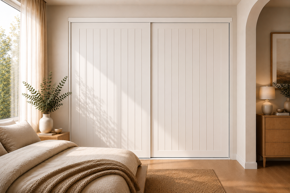 MDF Routed Sliding Wardrobe Doors — Ranch