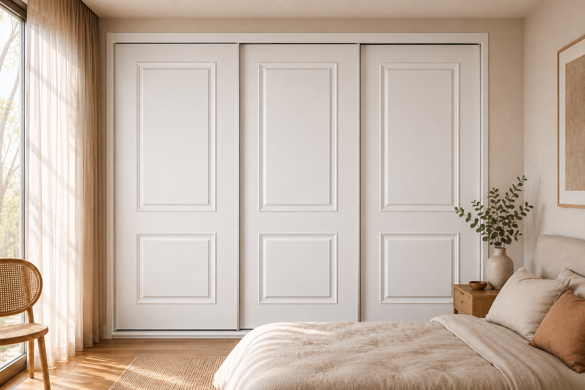 MDF Routed Sliding Wardrobe Doors — Colonial 2