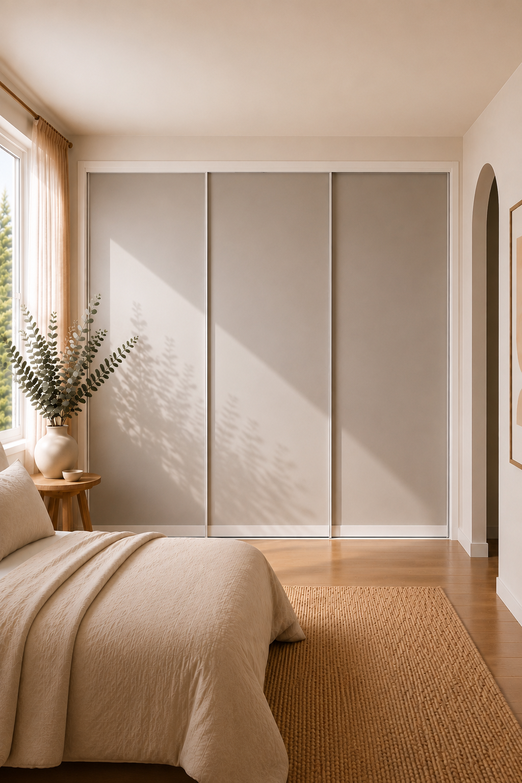 Polytec Sliding Wardrobe Doors — Oyster Grey