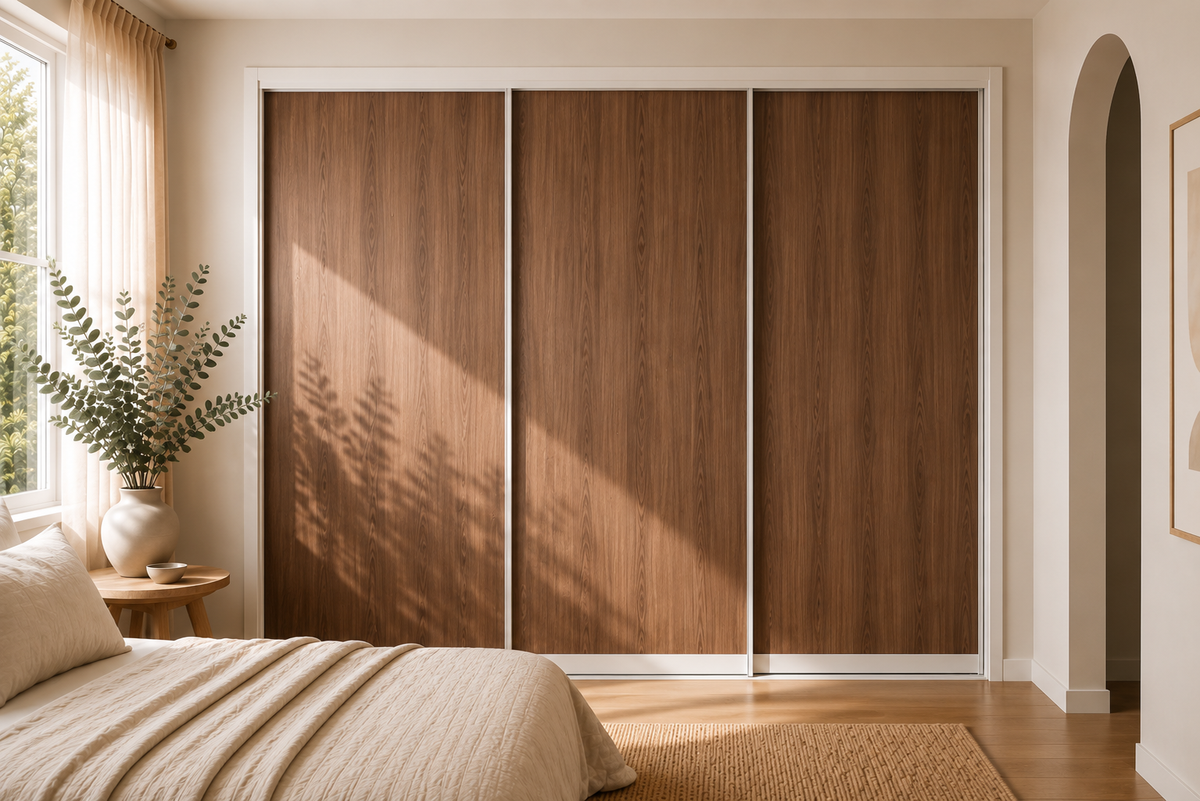 Polytec Sliding Wardrobe Doors — Florentine Walnut