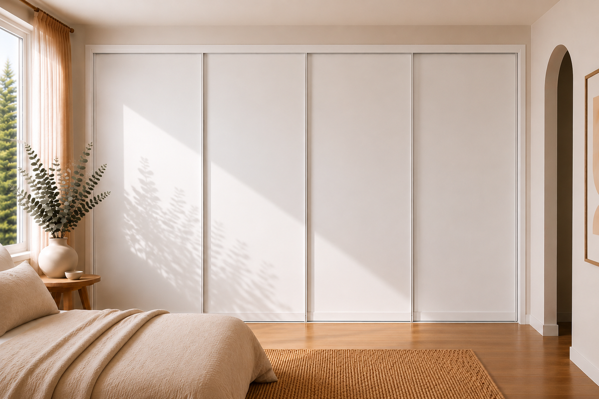 Polytec Sliding Wardrobe Doors — Classic White