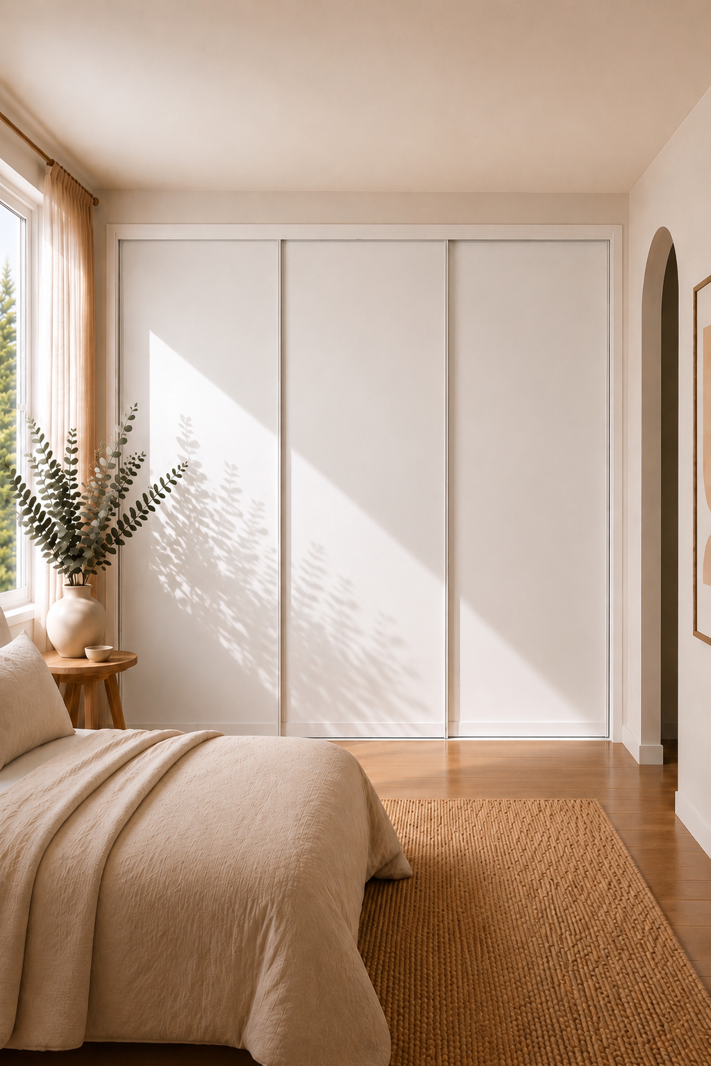 Polytec Sliding Wardrobe Doors — Classic White