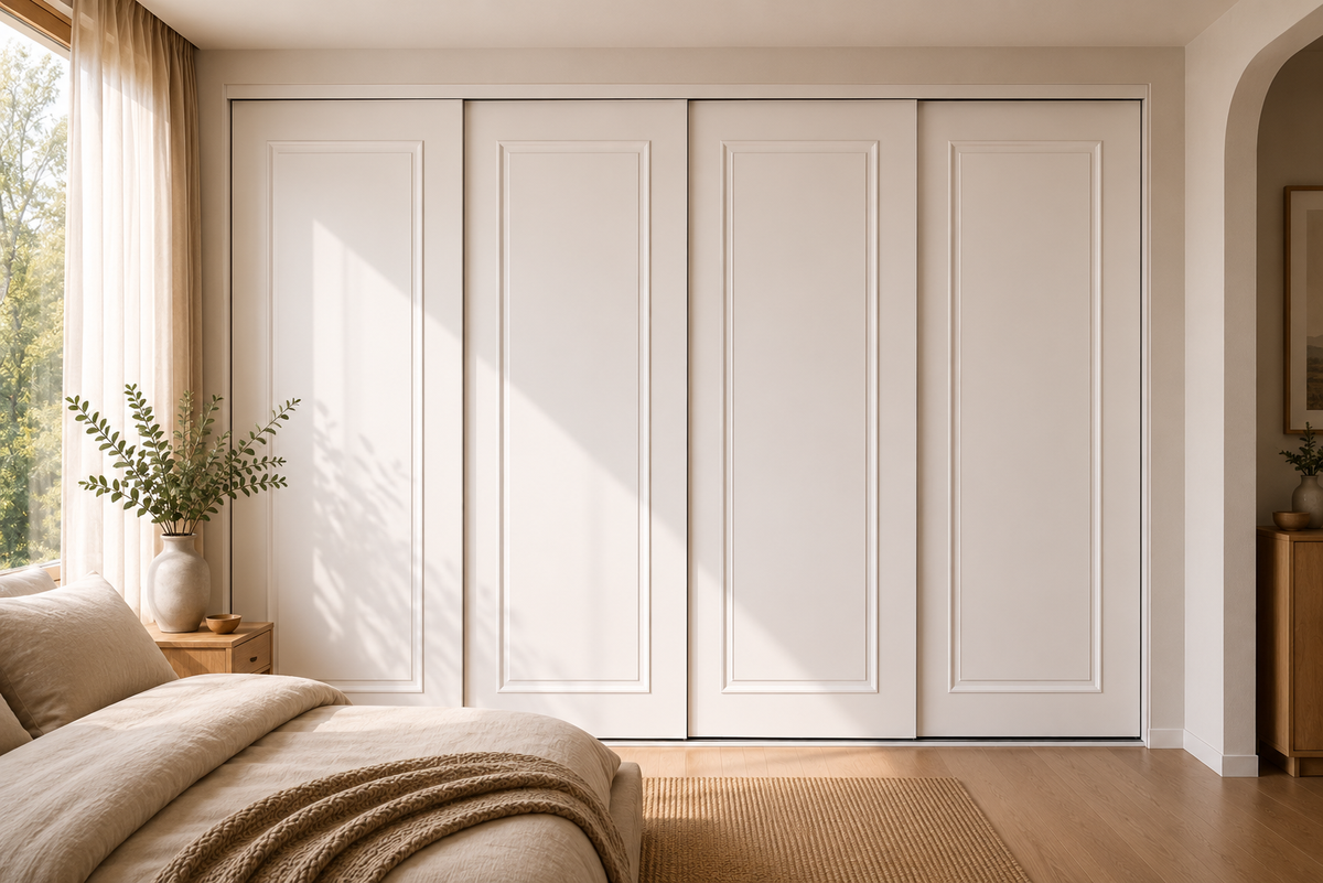 MDF Routed Sliding Wardrobe Doors — Colonial 1