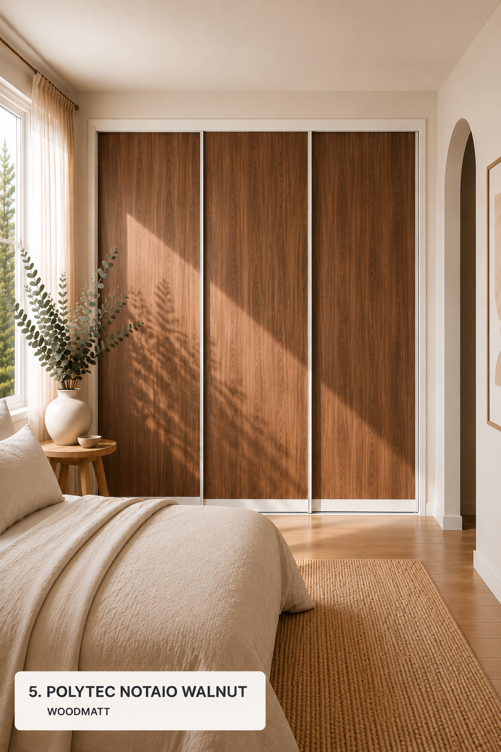 Polytec Sliding Wardrobe Doors — Notaio Walnut